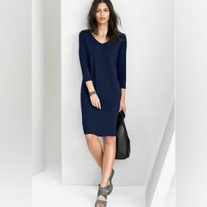 J. Jill The Weaver Collection Black V-Neck Dress